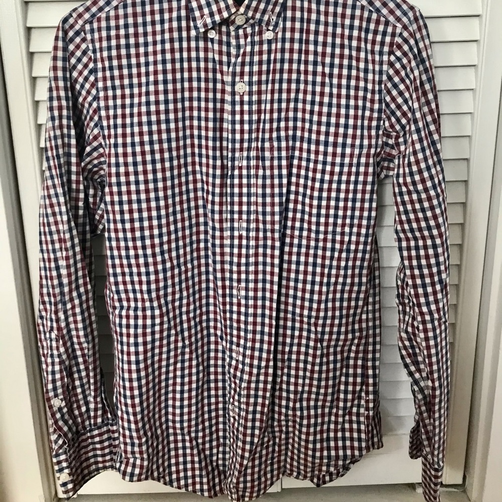 Plaid button front shirt
